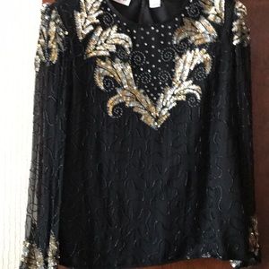 Beaded evening blouse